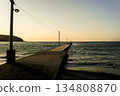 Okamoto Pier in Minamiboso, Chiba Prefecture in the evening 134808870