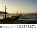 Okamoto Pier in Minamiboso, Chiba Prefecture in the evening 134808871