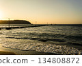 Okamoto Pier in Minamiboso, Chiba Prefecture in the evening 134808872