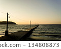 Okamoto Pier in Minamiboso, Chiba Prefecture in the evening 134808873