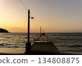 Okamoto Pier in Minamiboso, Chiba Prefecture in the evening 134808875