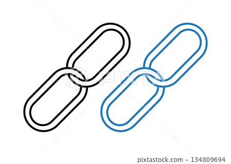 Chain icon, Hyperlink chain symbol, Link chain icon vector illustration. Chain icon, Hyperlink chain symbol, Link chain icon vector illustration. 134809694