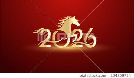 2026 Golden Horse New Year Design 134809754