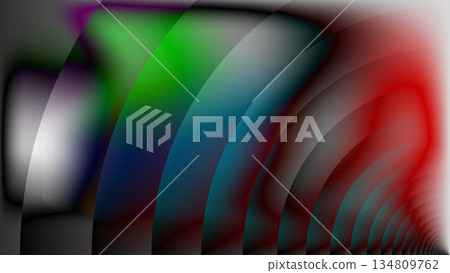 Gradient Colors Concentric Circles Ribbed Glass Fractal Neon Abstract Background. 134809762