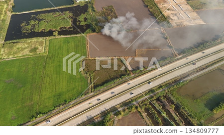 Climate change, Agriculture burning release carbon 134809777