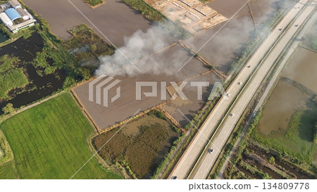 Climate change, Agriculture burning release carbon 134809778