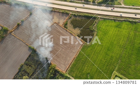 Climate change, Agriculture burning release carbon Climate change, Agriculture burning release carbon 134809781