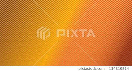 Vibrant Woven Checkered Pattern Background with Horizontal Yellow-Red Gradient. 134810214