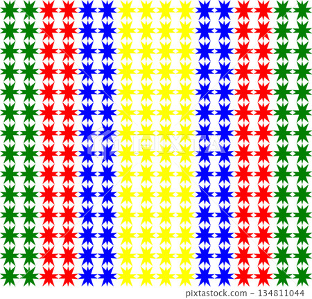 Colorful Star Pattern Background - Vibrant Repeating Geometric Shape Ornament Colorful Star Pattern Background - Vibrant Repeating Geometric Shape Ornament 134811044