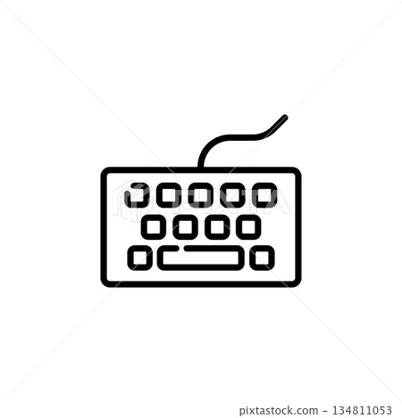 keyboard vector icon outline style. perfect use for logo, presentation, website, and more. modern icon design line style 134811053