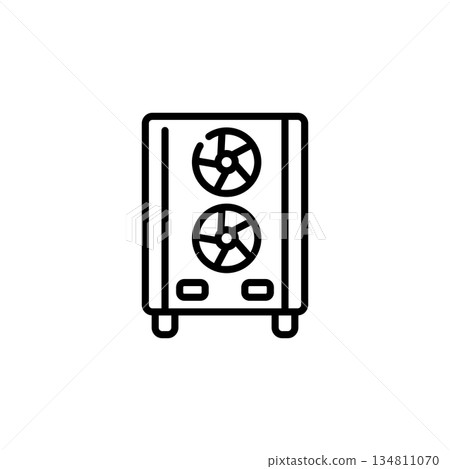cpu vector icon outline style. perfect use for logo, presentation, website, and more. modern icon design line style 134811070
