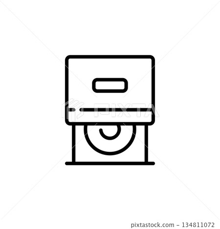 dvd drive vector icon outline style. perfect use for logo, presentation, website, and more. modern icon design line style 134811072