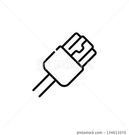 hdmi cable vector icon outline style. perfect use for logo, presentation, website, and more. modern icon design line style hdmi cable vector icon outline style. perfect use for logo, presentation, website, and more. modern icon design line style 134811078