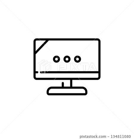 monitor vector icon outline style. perfect use for logo, presentation, website, and more. modern icon design line style monitor vector icon outline style. perfect use for logo, presentation, website, and more. modern icon design line style 134811080