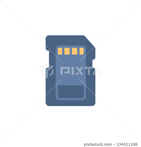 memory card vector icon flat style. perfect use for logo, presentation, website, and more. modern icon design color style 134811186