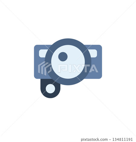 webcam vector icon flat style. perfect use for logo, presentation, website, and more. modern icon design color style 134811191