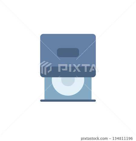 dvd drive vector icon flat style. perfect use for logo, presentation, website, and more. modern icon design color style 134811196