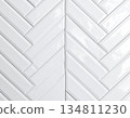 White Chevron Tile Pattern Wall 134811230