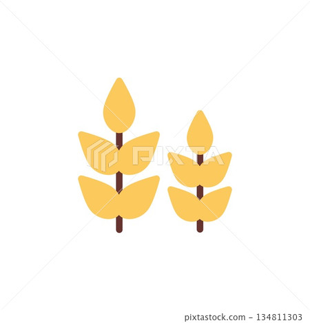 wheat vector icon flat style. perfect use for logo, presentation, website, and more. simple modern icon design flat style wheat vector icon flat style. perfect use for logo, presentation, website, and more. simple modern icon design flat style 134811303