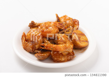 Grilled shrimp with umami sauce Grilled shrimp with umami sauce 134811390