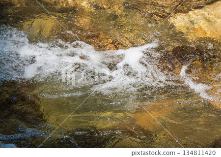 秋河－清澈溪流的特寫 99 134811420