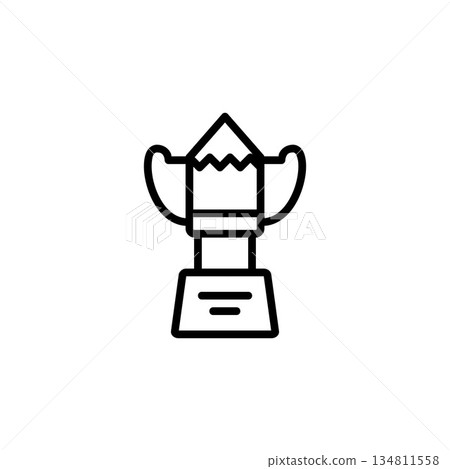 creative award icon. Online Learning icon. Perfect for application, web, logo and presentation template. icon design line style creative award icon. Online Learning icon. Perfect for application, web, logo and presentation template. icon design line style 134811558