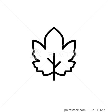 botanical icon. nature icon design. perfect for logo, presentation, book, application, background and more product. icon design line style 134811644