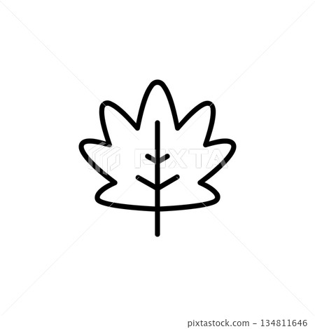 autumn leaf icon. nature icon design. perfect for logo, presentation, book, application, background and more product. icon design line style 134811646