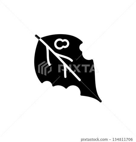 broken leaf icon. nature icon design. perfect for logo, presentation, book, application, background and more product. icon design solid style broken leaf icon. nature icon design. perfect for logo, presentation, book, application, background and more product. icon design solid style 134811706