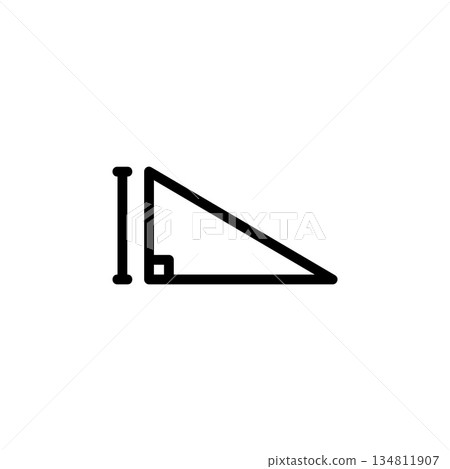 triangle and mathematics icon. Perfect for application, web, logo, game and presentation template. icon design line style triangle and mathematics icon. Perfect for application, web, logo, game and presentation template. icon design line style 134811907