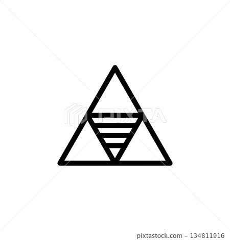 triangle, shading and mathematics icon. Perfect for application, web, logo, game and presentation template. icon design line style triangle, shading and mathematics icon. Perfect for application, web, logo, game and presentation template. icon design line style 134811916
