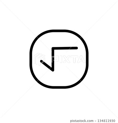 root, calculator and mathematics icon. Perfect for application, web, logo, game and presentation template. icon design line style 134811930