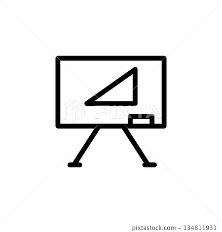 whiteboard, learning and mathematics icon. Perfect for application, web, logo, game and presentation template. icon design line style whiteboard, learning and mathematics icon. Perfect for application, web, logo, game and presentation template. icon design line style 134811931