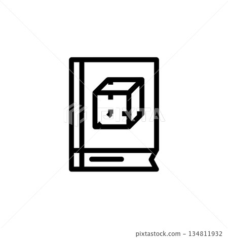 book, learning and mathematics icon. Perfect for application, web, logo, game and presentation template. icon design line style 134811932