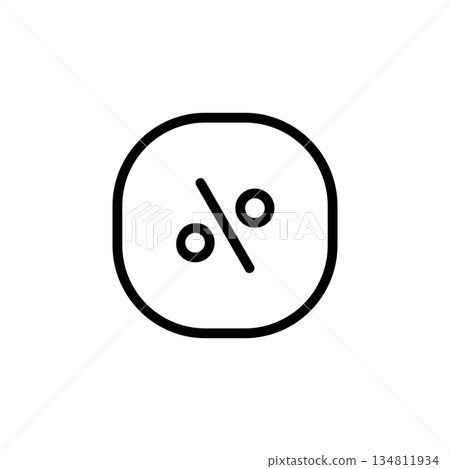 percent, finance and mathematics icon. Perfect for application, web, logo, game and presentation template. icon design line style 134811934