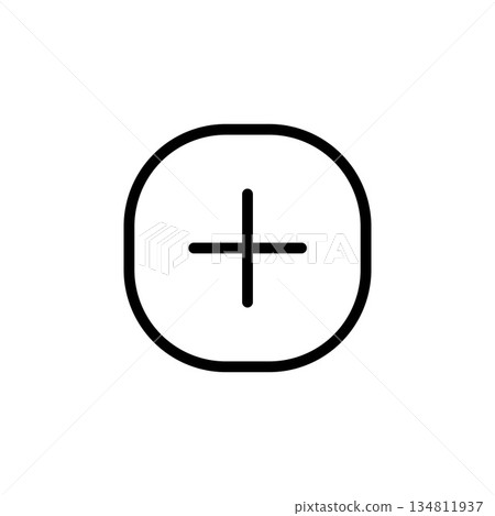 add, create, plus and mathematics icon. Perfect for application, web, logo, game and presentation template. icon design line style 134811937