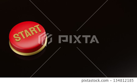 Start Button Concept for Business Launch and New Beginning 3d render. 134812185