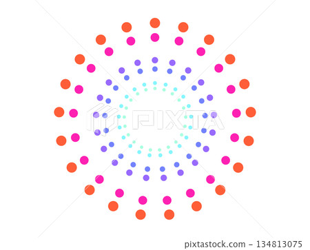 Colorful fireworks dots Colorful fireworks dots 134813075