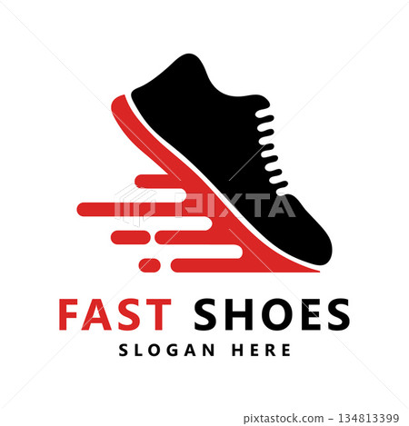 Fast Shoes Running Logo Vector Design Fast Shoes Running Logo Vector Design 134813399
