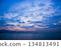 beautiful sky and sea in twilight time 134813491