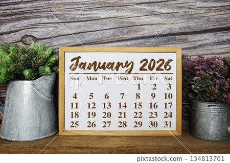 January 2026 annual monthly desk calendar for planning and management January 2026 annual monthly desk calendar for planning and management 134813701