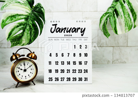 January 2026 annual monthly desk calendar for planning and management January 2026 annual monthly desk calendar for planning and management 134813707