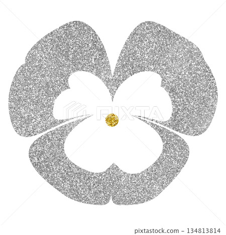手繪花卉插圖素材,金銀 手繪花卉插圖素材,金銀 134813814