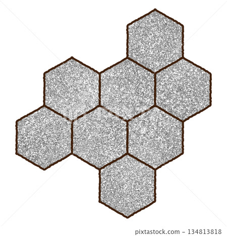 Illustration material Beehive Bee Silver Illustration material Beehive Bee Silver 134813818
