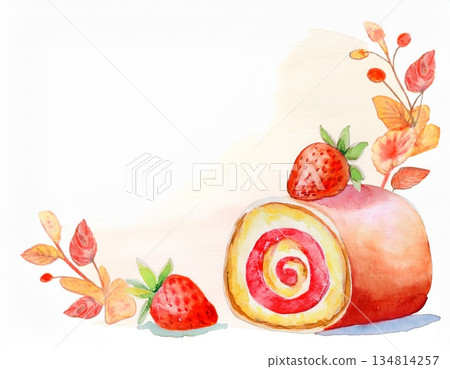 背景是捲蛋糕，留文字空間 134814257