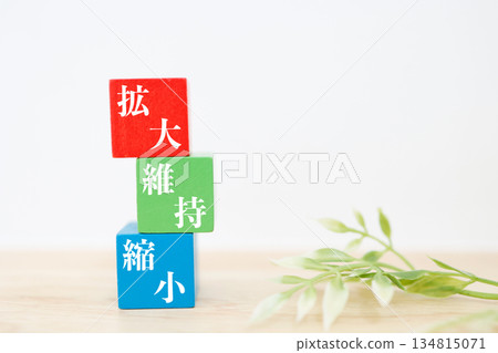 色塊選項概念圖,展示了擴展、保持和收縮三種模式。 色塊選項概念圖,展示了擴展、保持和收縮三種模式。 134815071