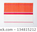 Orange and white border placemat 134815212