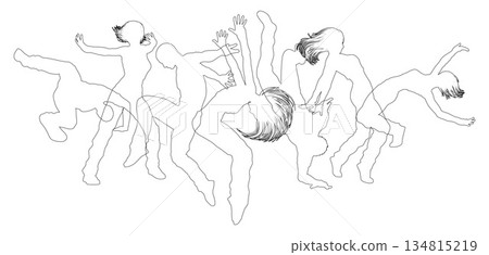 Dancers Silhouette Street Dance Poses Silhouettes Dancers Silhouette Street Dance Poses Silhouettes 134815219