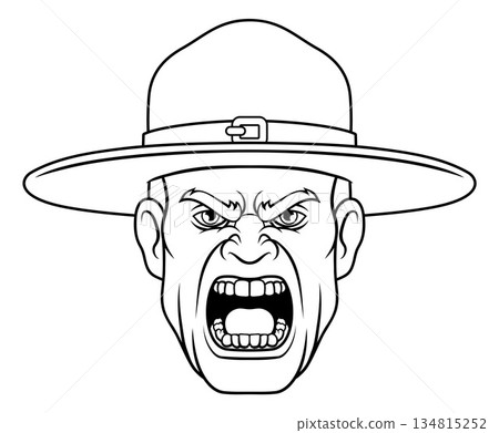 Drill Instructor Sergeant Bootcamp Army Soldier Drill Instructor Sergeant Bootcamp Army Soldier 134815252