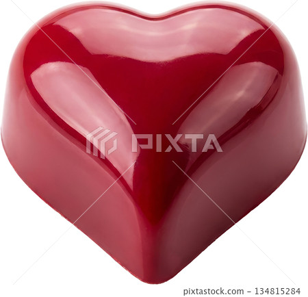 Red Heart Shaped Chocolate Bonbon 134815284